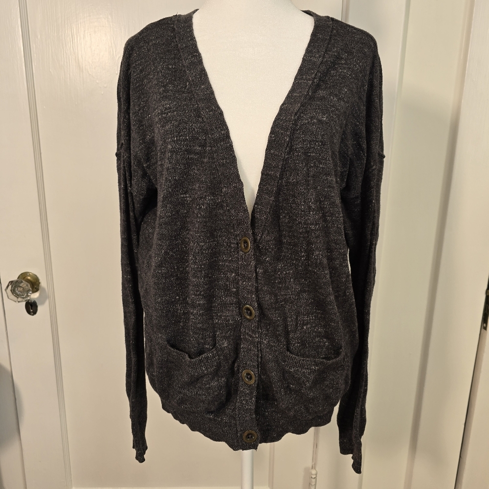 Decree Charcoal Cardigan Size M